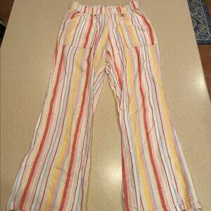 Multi colored stripped pants